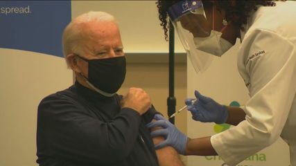 US President-elect Joe Biden gets a Covid-19 vaccine