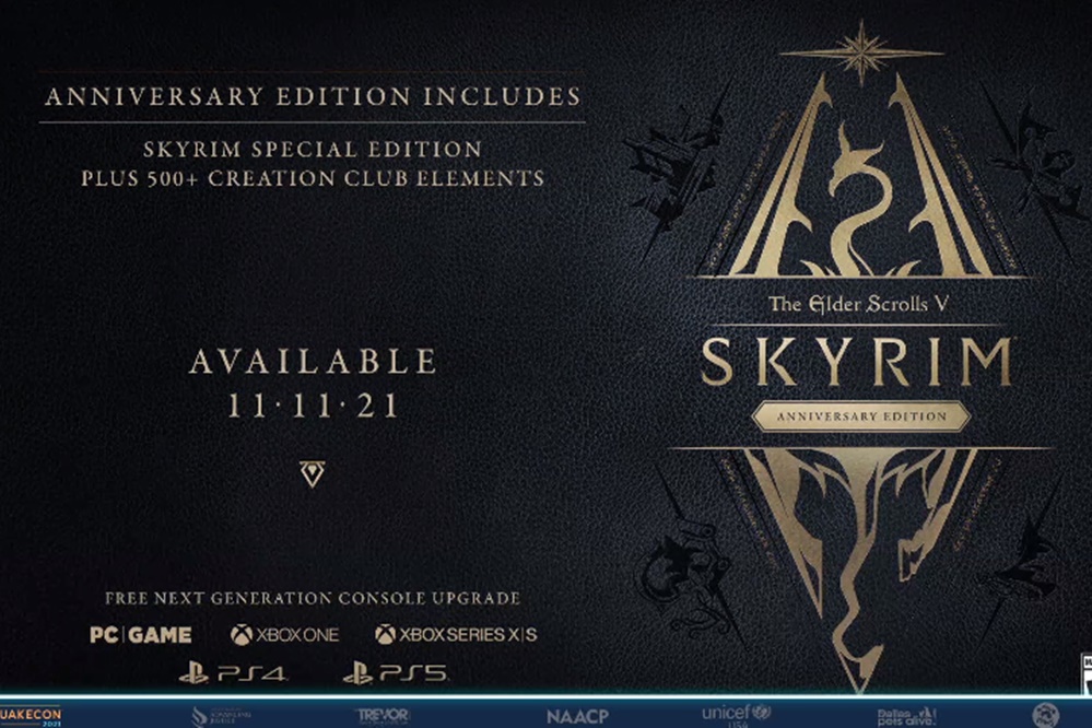 Imagem de: Skyrim Anniversary Edition é anunciado e chega em novembro