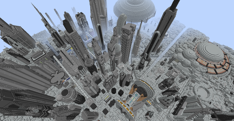Coruscant in Minecraft.