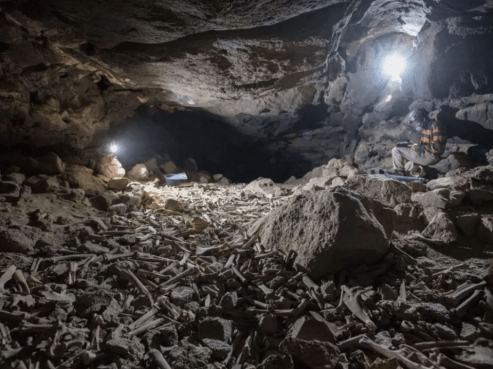 Horror movie: Archaeologists discover tomb of bones in the cave