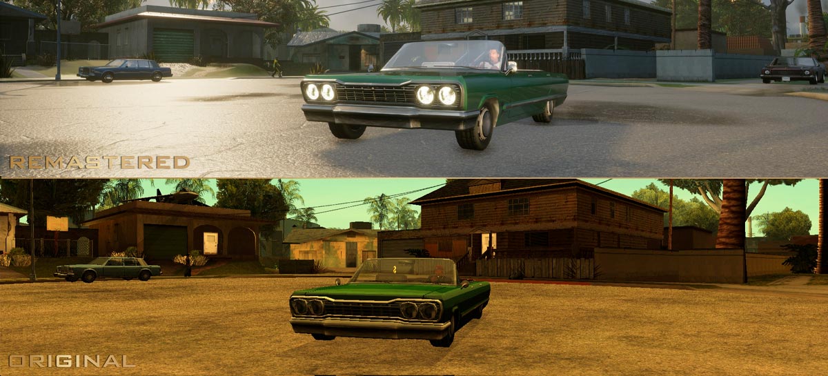 GTA Trilogy Definitive Edition - Side by side comparison with graphical changes