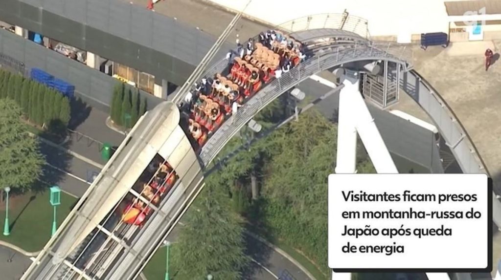 Visitors get stuck on a roller coaster in Japan after a power outage;  Watch the video |  Globalism