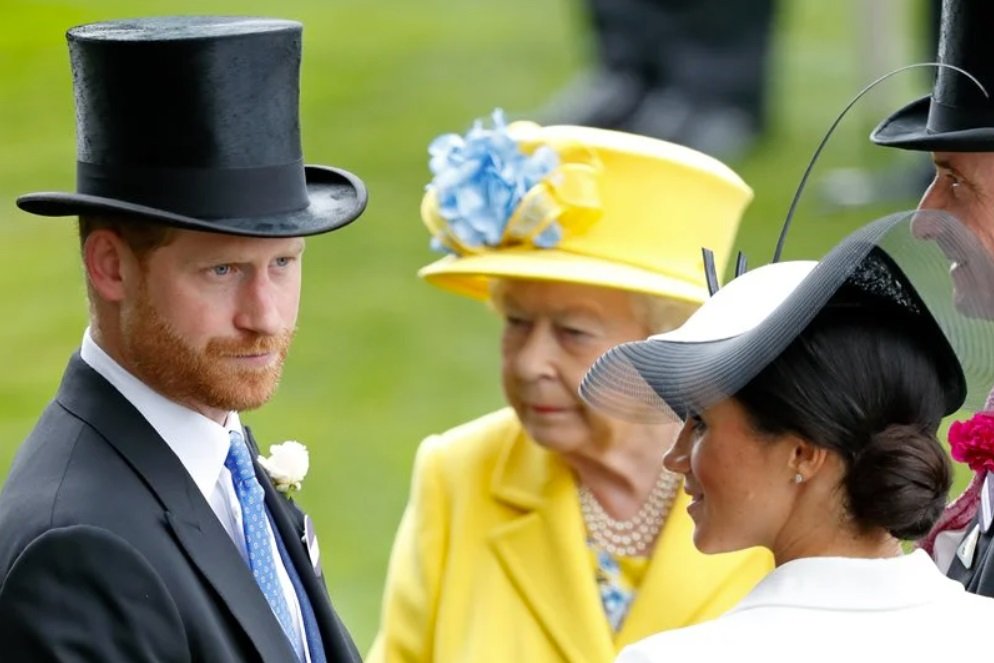 Prince Harry, Megan Markle and Queen Elizabeth II