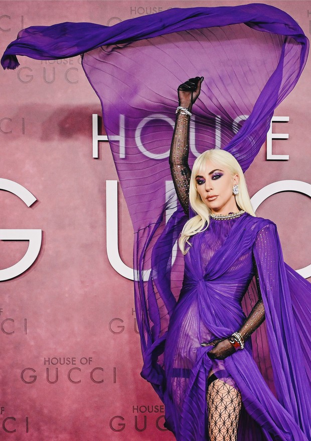 LONDON, ENGLAND - NOV 09: (Editors note: This image has been processed using digital filters.) Lady Gaga attends the UK premiere of "Gucci House" At Odeon Luxe Leicester Square on November 09, 2021 in London, England.  (Photo by Samir Hussain/WireImage) (Photo: Samir Hussain/WireImage)