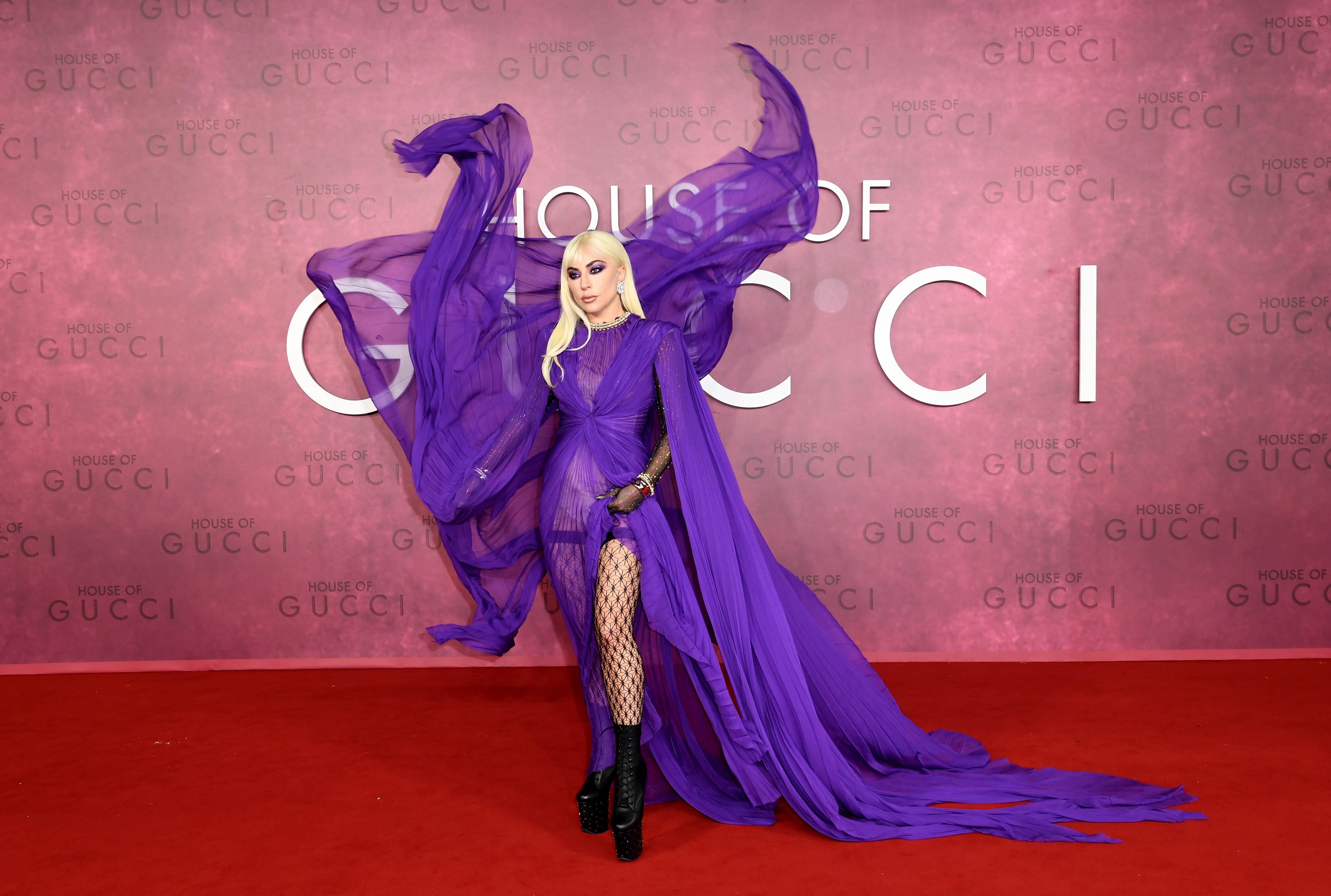 London, England - November 9: Lady Gaga attended the UK premiere "Gucci House" At Odeon Luxe Leicester Square on November 09, 2021 in London, England.  (Photo by Gareth Cattermole/Getty Images for Metro-Goldwyn-Mayer Studios and Universal Pictures) (Foto: Gareth Cattermole/Getty Images f)