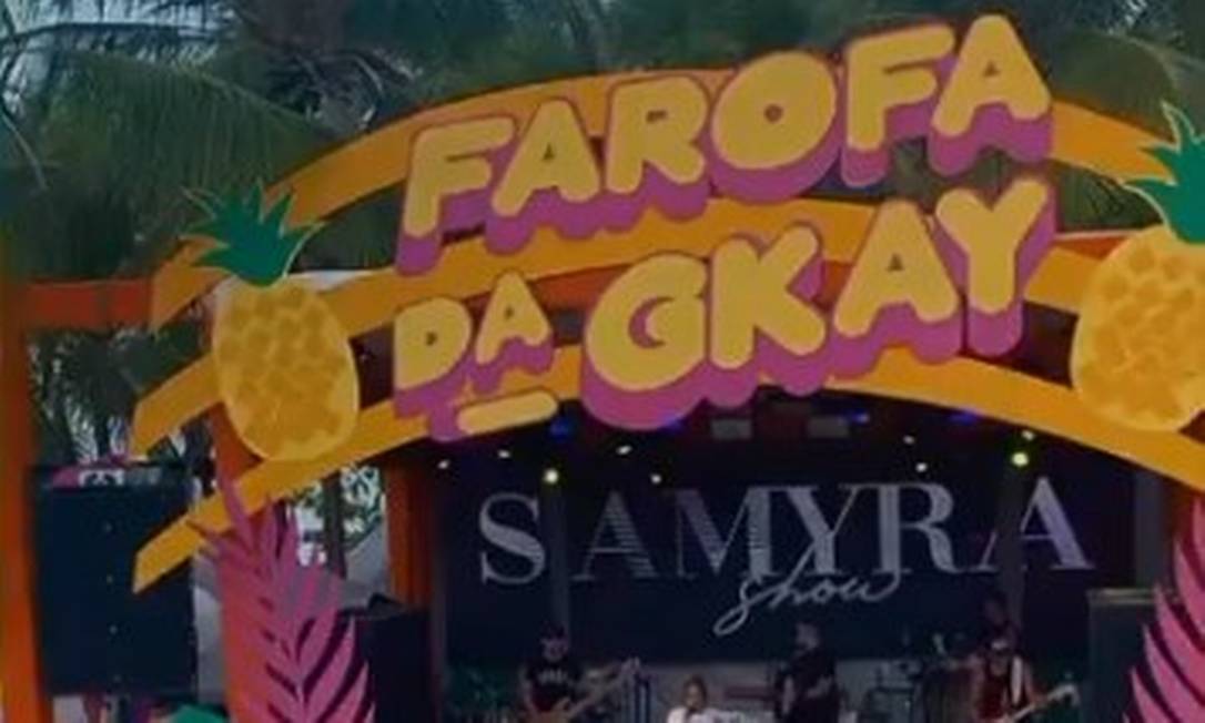 Gkay's Farofa party stage: performances by Wesley Safadão, Léo Santana, Simaria, and more Image: Reproduction/Instagram