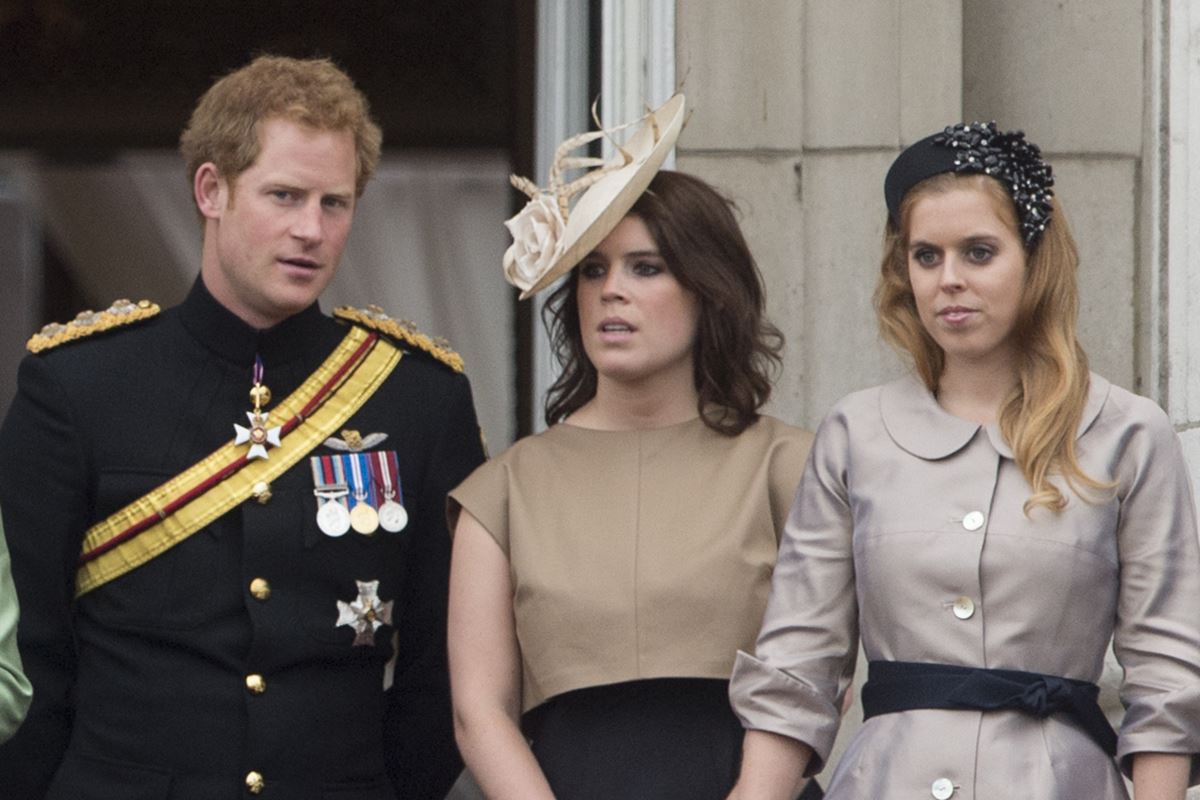 With Prince Harry Eugene and Beatrice