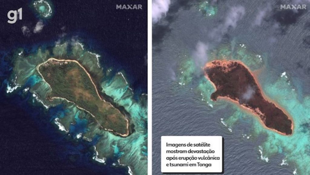 Como cabo submarino de internet rompido por vulcão em Tonga será consertado |  Technologia
