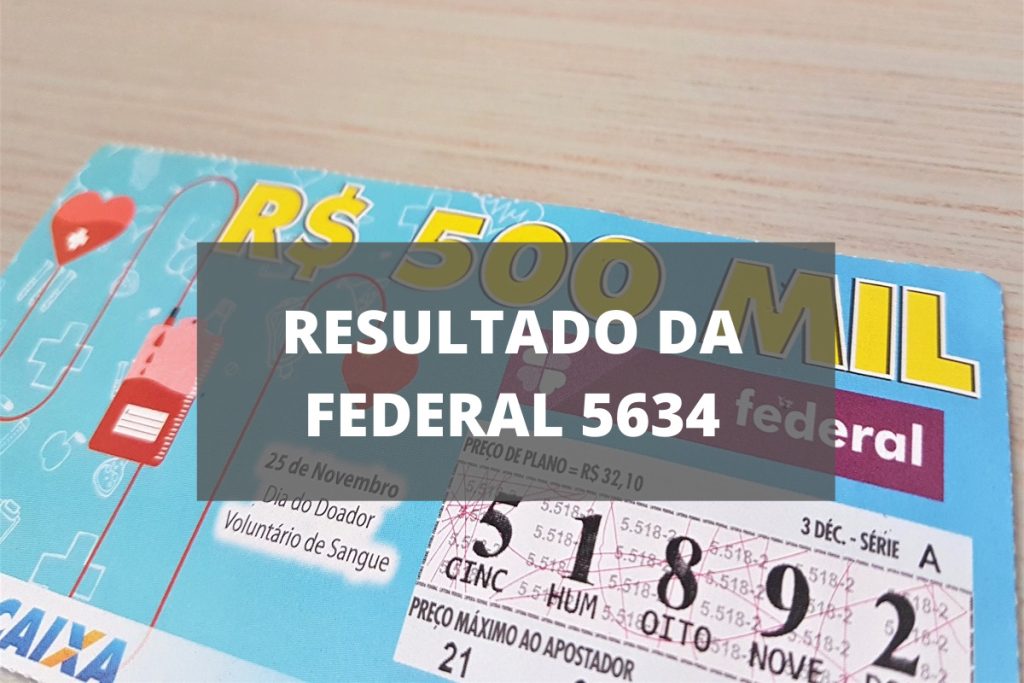 Resultado da Loteria Federal 5634 de sábado (29/01/22)