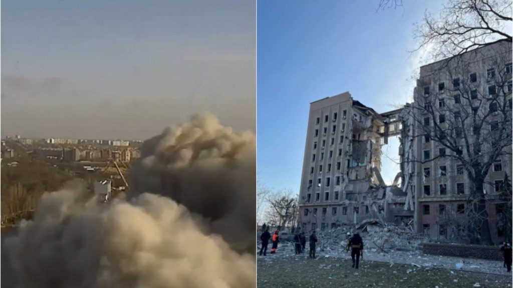 Mykolaiv attack: Video showing the moment the building was bombed |  World