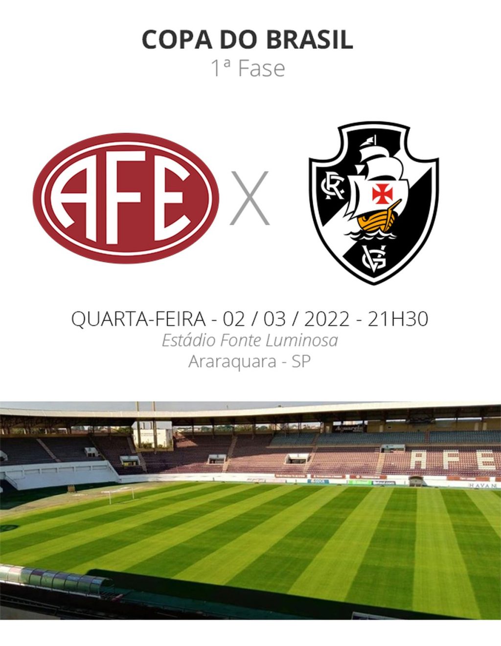 Ferroviária x Vasco: Watch where to watch, embezzlement, lineups and judging |  Brazil Cup