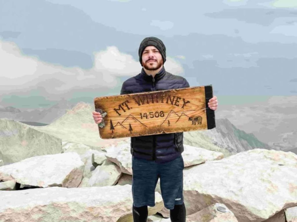 The Brazilian has recorded the adventure of climbing Mount Whitney in the United States