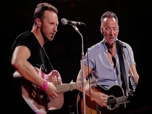 Bruce Springsteen attends a Goldplay concert in the United States