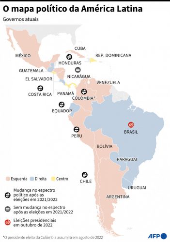 latin america political map