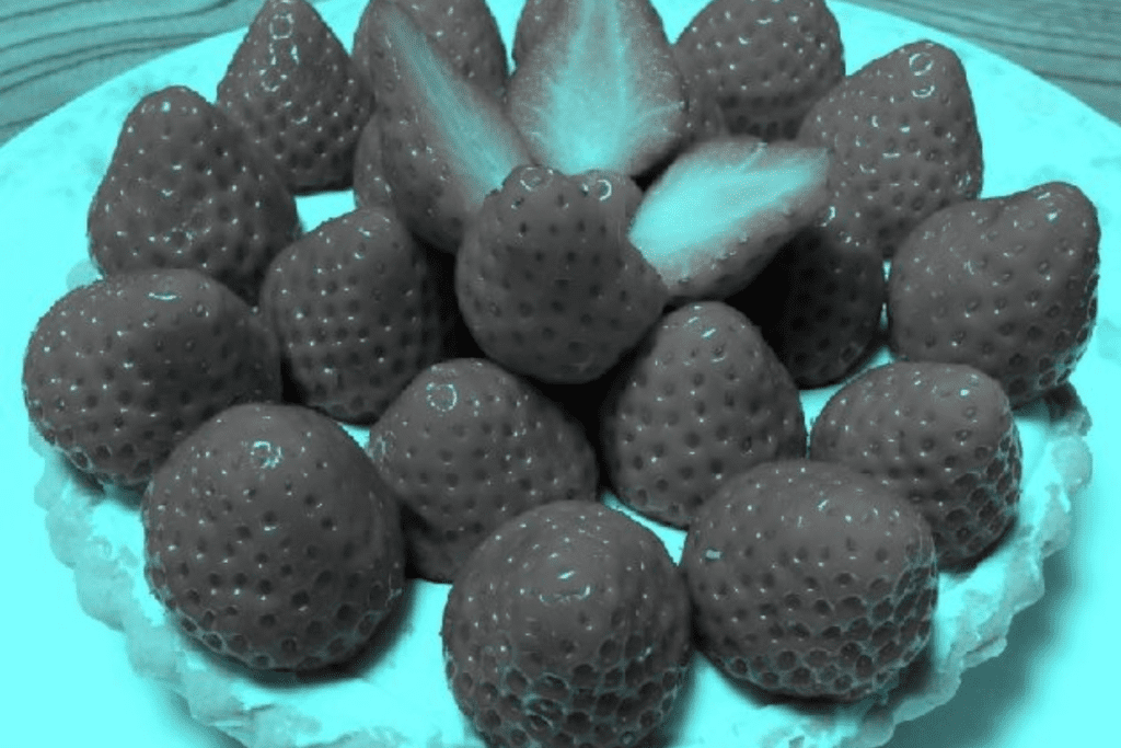 This strawberry optical illusion is disturbing the Internet.  What color do you see