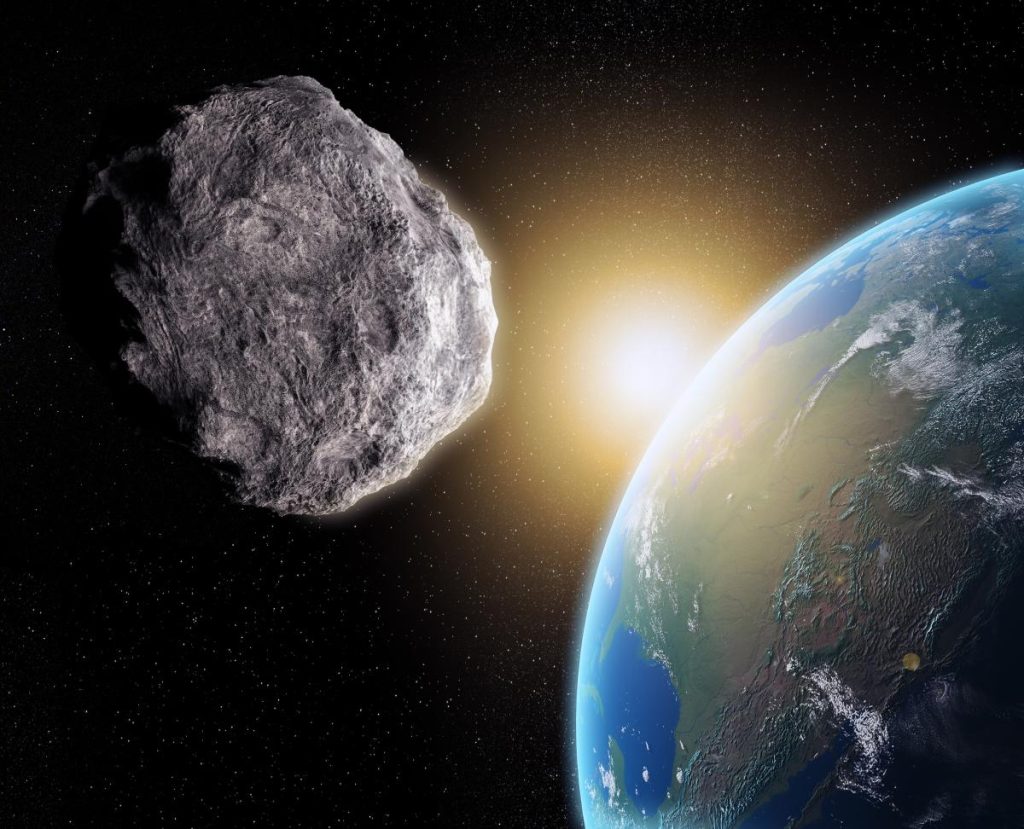 A spaceship must collide with an asteroid to save planet Earth;  understand